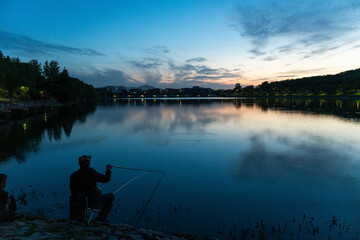 fishing in the lake