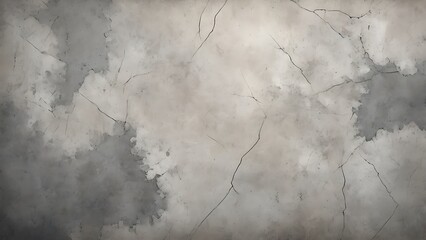 Abstract grungy textured background featuring a gray vintage, rough, concrete surface with cracks on it