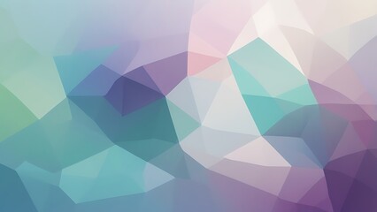 Fototapeta premium abstract geometric polygon style textured background featuring a blend of soft pastel colors, including shades of blue, purple, and green with a seamless pattern