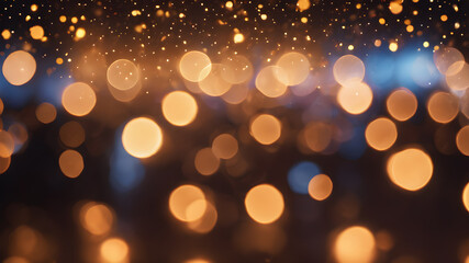 Obraz premium Artifical Intelligence generated bokeh abstract light background. Festive Background AI generated image, ai