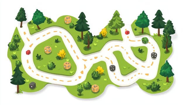 Game Board Illustration.