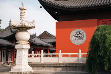 gaoyou chinese temple by the river