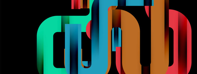 Lines, abstract letter style design background. Geometric vector Illustration For Wallpaper, Banner, Background, Card, Book Illustration, landing page