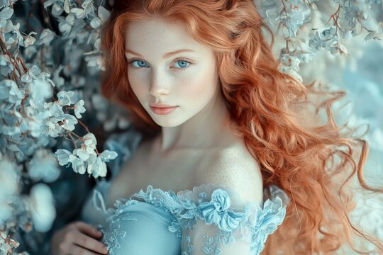 Red Hair Blue Dress Images  Browse 129,384 Stock Photos, Vectors, and  Video | Adobe Stock