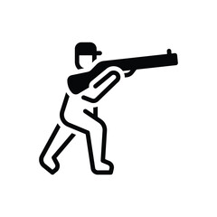 Black solid icon for hunting