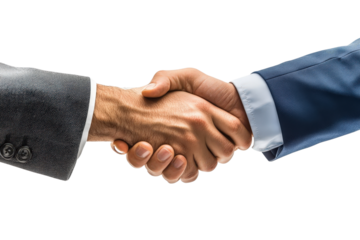 Close-up handshake of two business partners