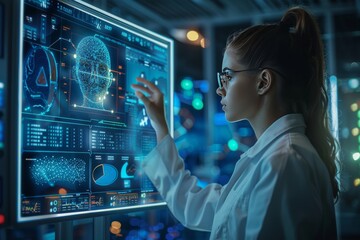 Advanced data analysis: AI working on complex tasks on a computer screen