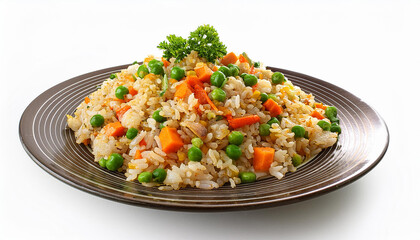 Fried rice with vegetables and chicken