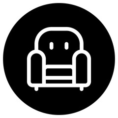 Obraz premium Editable sofa, chair vector icon. Part of a big icon set family. Perfect for web and app interfaces, presentations, infographics, etc