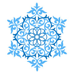 Snowflake template. Snowflake icon. Blue Snowflake. Snow winter. Snowflakes icons. Snowflake vector icon. Flat snow icons, silhouette. For Christmas banner, cards. New year ornament. EPS 10