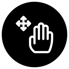 Obraz premium Editable hand move vector icon. Part of a big icon set family. Perfect for web and app interfaces, presentations, infographics, etc