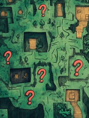 Hand Drawn Mystery Map.