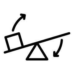 Lever icon. Vector line icon