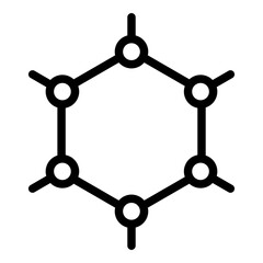 Molecule icon. Vector line icon