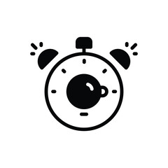 Black solid icon for coffee break