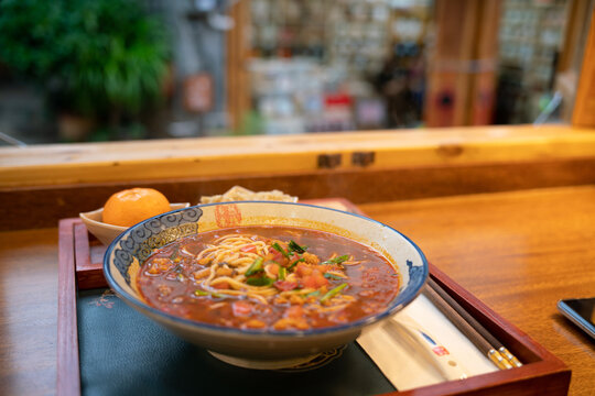 nuddles and vegetable soup