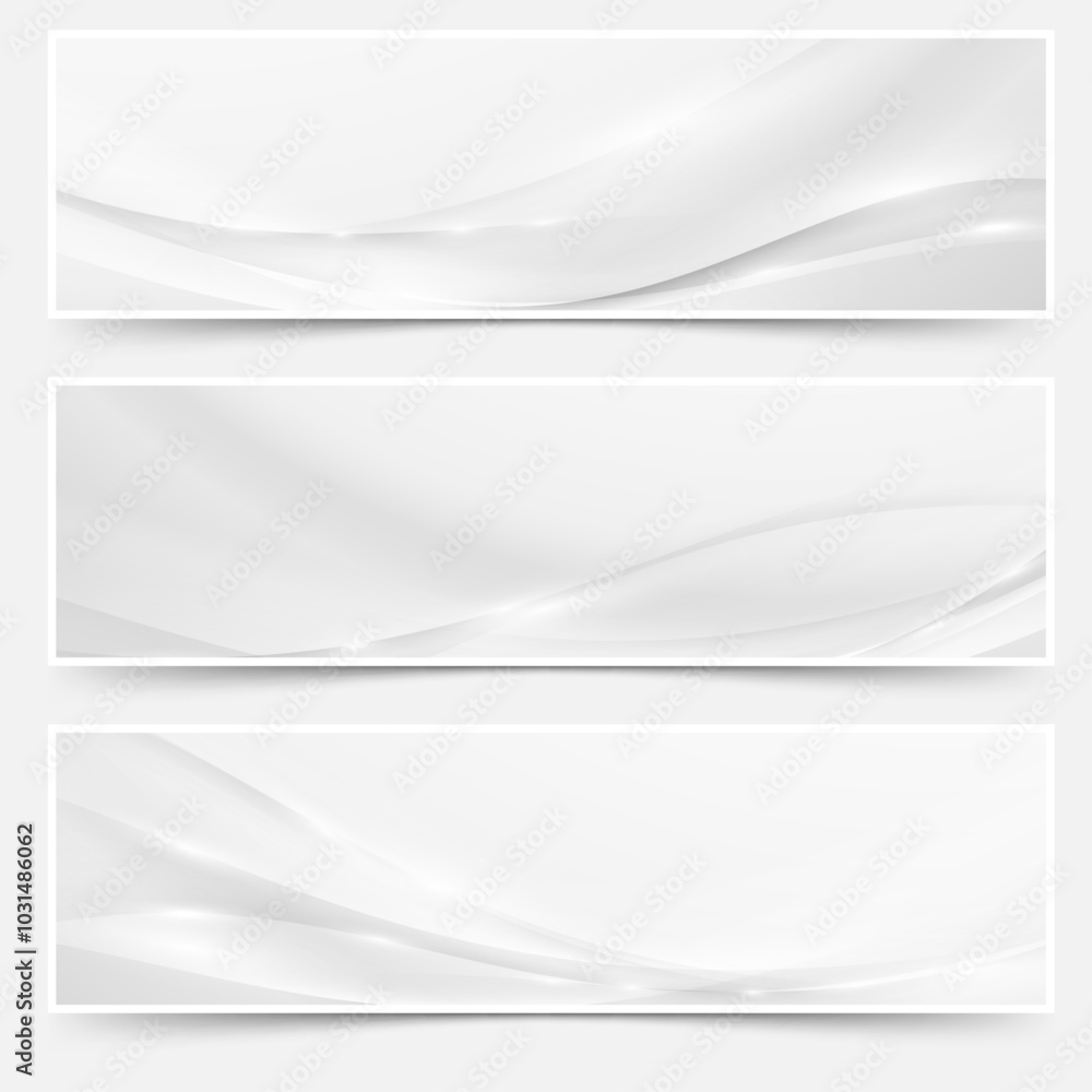 Canvas Prints halftone subtle grey abstract swoosh lines headers collection. vector illustration