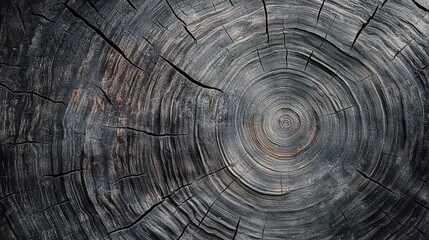 Fototapeta premium Close-up of Weathered Tree Ring with Textured Details