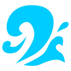 blue icon water wave 