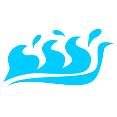 blue icon water wave 