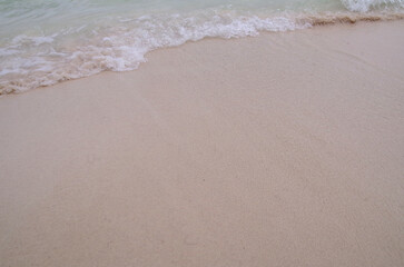 Ocean waves and fine sandy beach