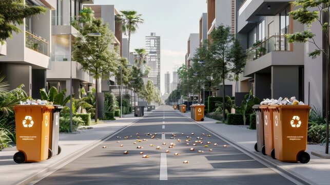 Modern Smart City Waste Management System with Integrated Urban Solutions