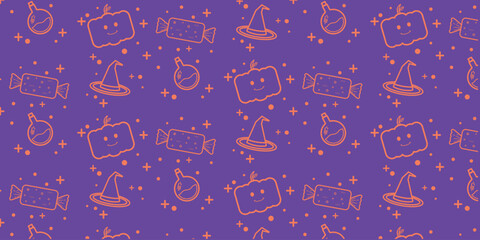 Helloween backgrounds, seamless pattern. Vector illustration.