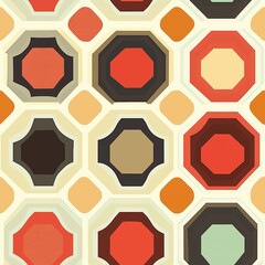 Obraz premium Colorful Octagonal Pattern for Creative Projects