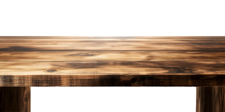 A blank empty wooden table top for product placement. Generative ai