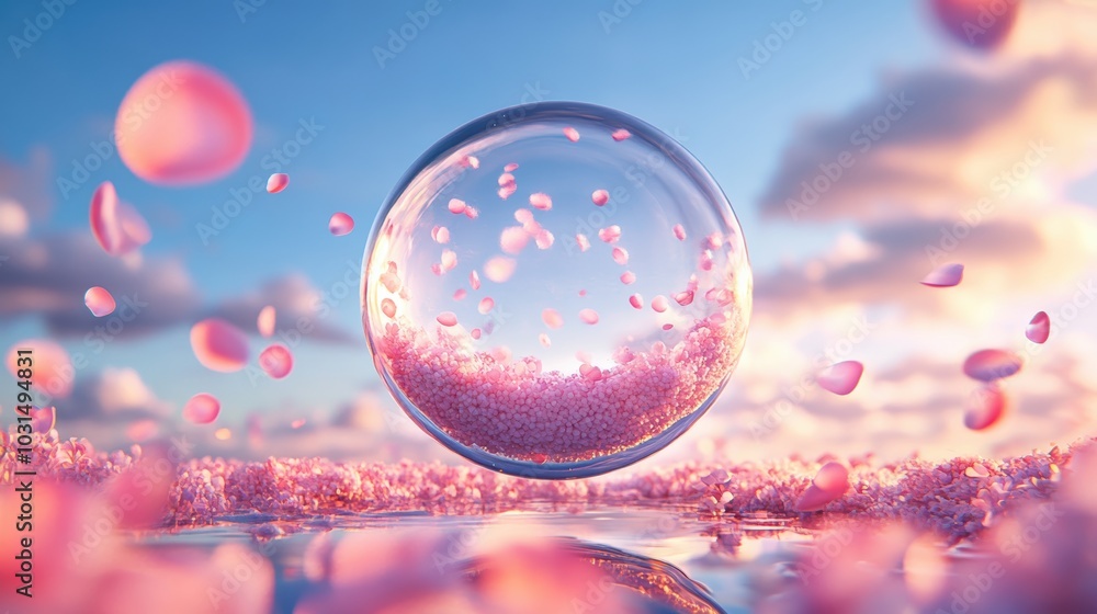 Poster a world where the air is filled with swirling, luminous particles, creating a surreal atmosphere of 