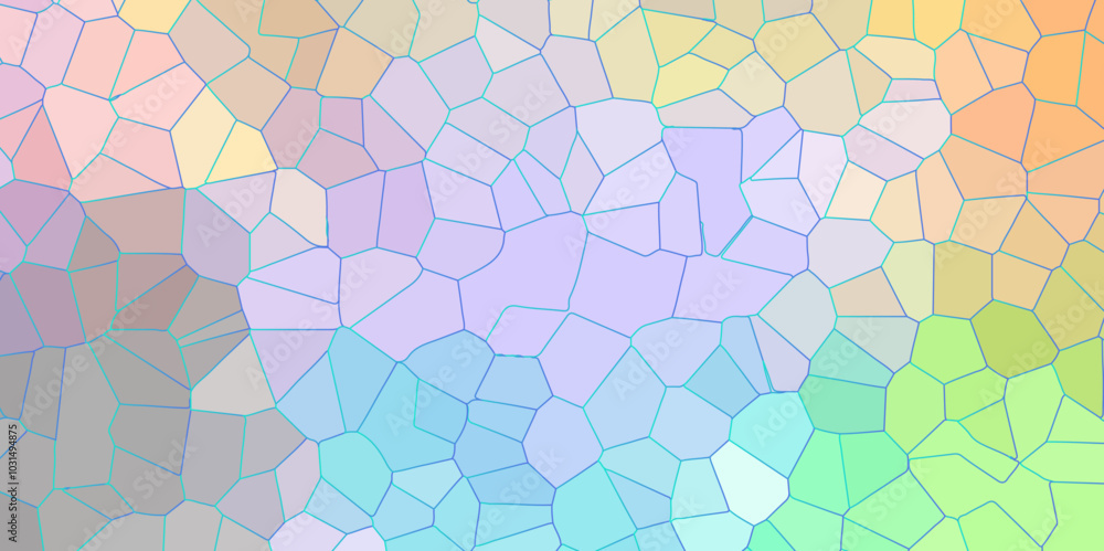 Poster abstract colorful broken stained glass background design with colorful line. geometric polygonal bac