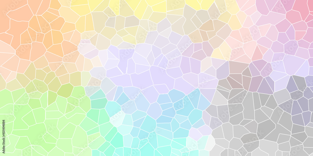 Poster abstract colorful broken stained glass background design with white line. geometric polygonal backgr