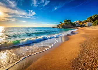 Minimalist Calella Beach Serenity: Coastal Tranquility and Natural Beauty