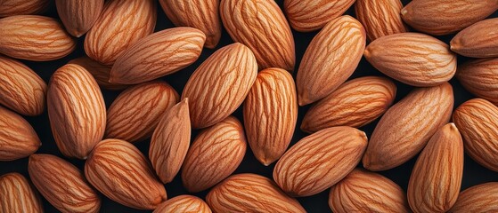 Fototapeta premium Close up of Organic Almonds, Rich Texture and Healthy Nuts