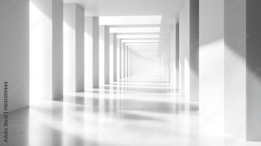 Poster uniform abstract squares aligned in a row, subtle shadows enhancing their geometric forms, modern mi