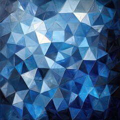 Obraz premium Blue Geometric Abstract Art