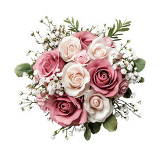 Beautiful bouquet featuring pink and white roses, perfect for celebrations, weddings, and special occasions.