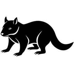 Tasmanian devil silhouette vector illustration
