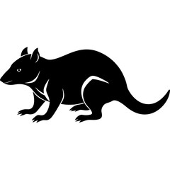 Tasmanian devil silhouette vector illustration