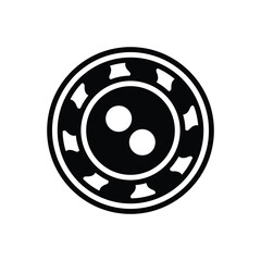 Black solid icon for button