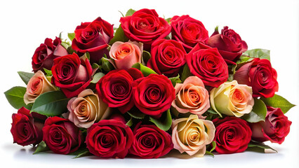 Obraz premium A stunning arrangement of colorful red roses