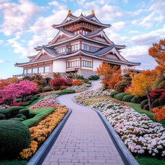 Hirosaki Castle, a historic landmark in Hirosaki, Japan