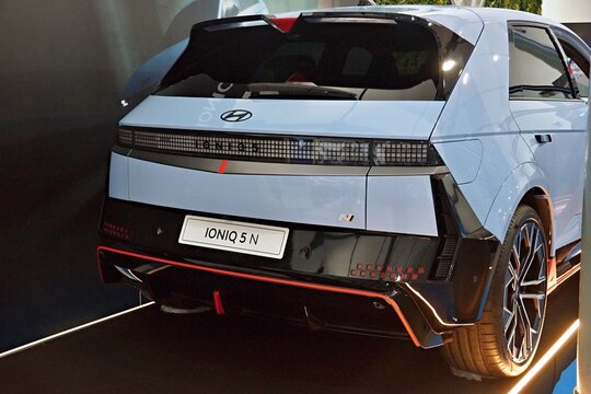 Rear of a modern Hyundai Ioniq 5N