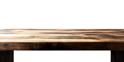 A blank empty wooden table top for product placement. Generative ai