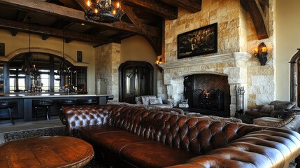 Cozy Rustic Living Room with Elegant Decor
