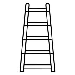 Ladder shelf line art vector illustration