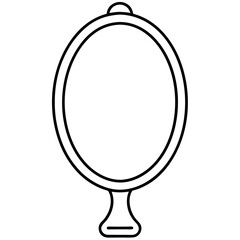 Mirror line art vector illustration 