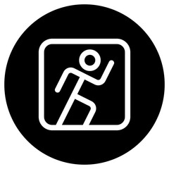 Editable running stick figure, action vector icon. Part of a big icon set family. Perfect for web and app interfaces, presentations, infographics, etc