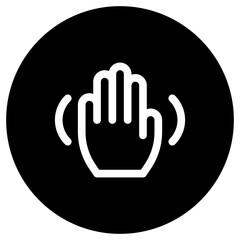 Obraz premium Editable hand gesture wave vector icon. Part of a big icon set family. Perfect for web and app interfaces, presentations, infographics, etc