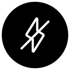 Editable flash off vector icon. Part of a big icon set family. Perfect for web and app interfaces, presentations, infographics, etc